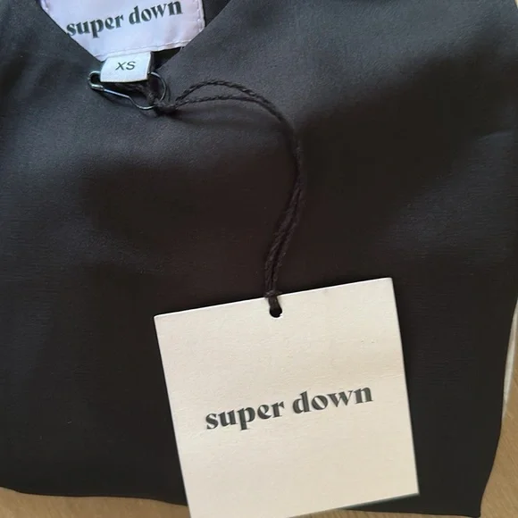 Superdown Alexis Satin Slip Mini Dress in Black sz XS - Picture 6 of 8